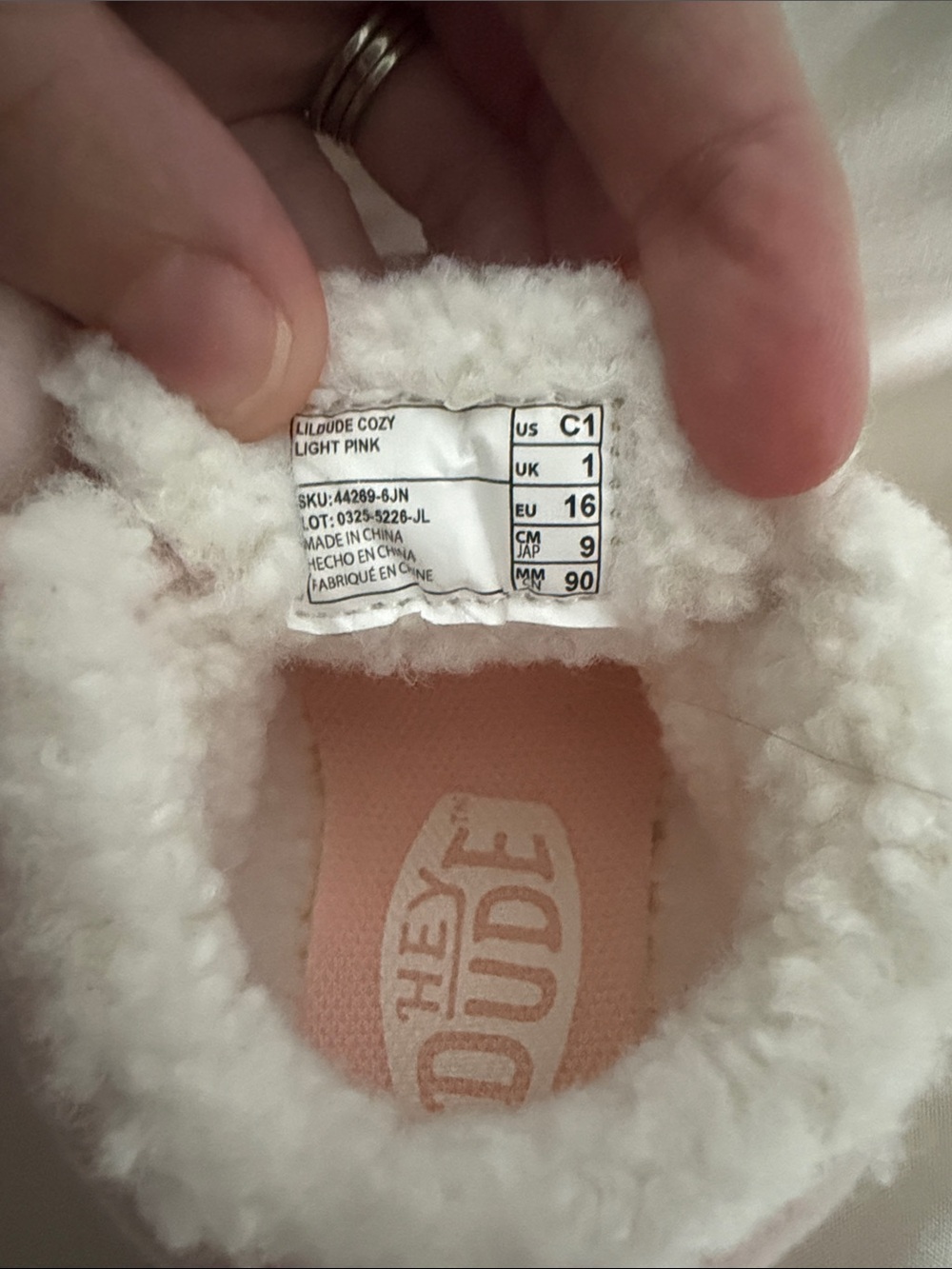 HeyDude LILDUDE Cozy Light Pink Bootie - Picture 4 of 8